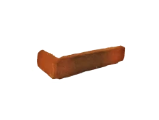Cihlový obklad, ROH, Z BETONU, Castle Brick PAVLOV, červená, 280 - 140 x 65 mm, tloušťka 20 - 25 mm, 1 bm