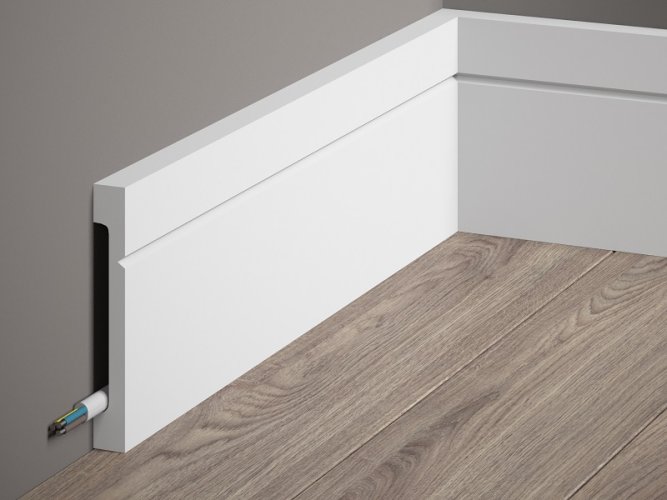 Orámování bezobložkových dveří – HLADKÉ, tvrdý plast PolyForce (HD Polymer), základní bílý nátěr (přetíratelný), 110 x 15 x 2400 mm