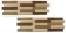 H MINI WOOD, DUB MIX BAREV, 5 řad, broušené lamely - balení obsahuje 2 kusy panelů (650 x 190 mm)