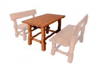 DREWMAX Zahradní stůl z masivního olšového dřeva 200 x 75 x 80 cm