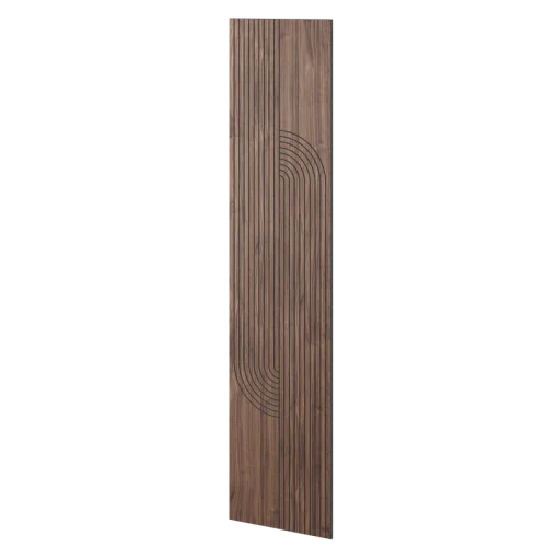 Veľkoformátový lamelový panel OSAKA - DYHA Z AMERICKÉHO ORECHA, 600 x 2750 x 11 mm, ČIERNY MDF PANEL