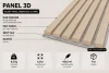 Akustický panel - DUB SONOMA, MDF + FÓLIA FINISH 3D, SIVÝ akustický podklad FILC, 300 x 2750 mm