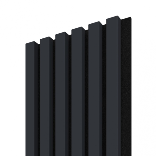 VZOREK - Dřevěná lamela ACOUSTIC LINE - navy blue / černá - ROZMĚR VZORKU: 132 x 123 mm