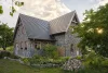 Kamenný obklad, Z BETONU, MIX Alpina, šedohnědá,  70 – 600 x 10 – 300 mm, tloušťka 10 - 60 mm, 0,75 m2