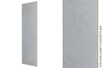 Systémový obkladový panel STRAMA PANELS – SVETLOŠEDÁ, drevotriesková doska, dekoratívna fólia, 12 x 600 x 2800 mm