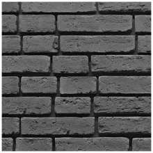 Cihlový obklad, Z BETONU, DETROIT 1, tmavě šedá, 150, 300 mm x 78 mm, tloušťka 7 - 26 mm, 0,42 m2