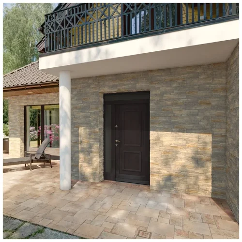 Kamenný obklad, Z BETONU, FOSILLO 1, hnědošedá, 92 x 200 - 330 mm, tloušťka 8 - 16 mm, 0.44 m2