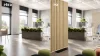 Deliaca lamelová stena s podstavcom - voľne stojaca, 990 x 2005 mm, (MDF), EURÓPSKY DUB CPL - Typ lamiel: Kolmé na základňu