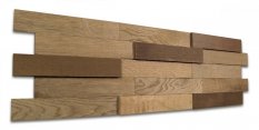 H MINI WOOD, DUB TERMO, 5 řad, broušené lamely - balení obsahuje 2 kusy panelů (650 x 190 mm)