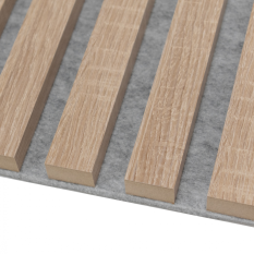 VZOREK - Akustický panel - DUB SONOMA | ŠEDÝ akustický podklad - ROZMĚR VZORKU: 200 x 100 mm