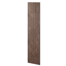 Veľkoformátový lamelový panel BIRGU - DYHA Z AMERICKÉHO ORECHU, 600 x 2750 mm, ČIERNY MDF PANEL