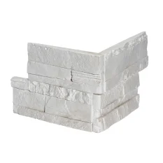 Kamenný obklad, ROH, ZE SÁDRY, MAYON 3, bílá, 200 x 140 - 340 mm, 180 - 290 mm, 240 - 240 mm, tloušťka 10 - 26 mm, 2 bm