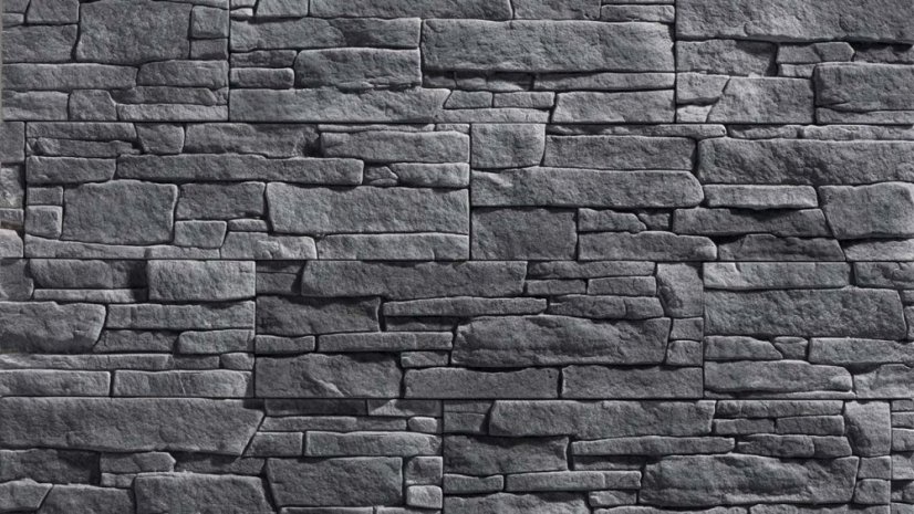 Betonový obklad, Z BETONU, MEXICANA 3 - graphite, šedá, tloušťka 10-30 mm, 0.5 m2
