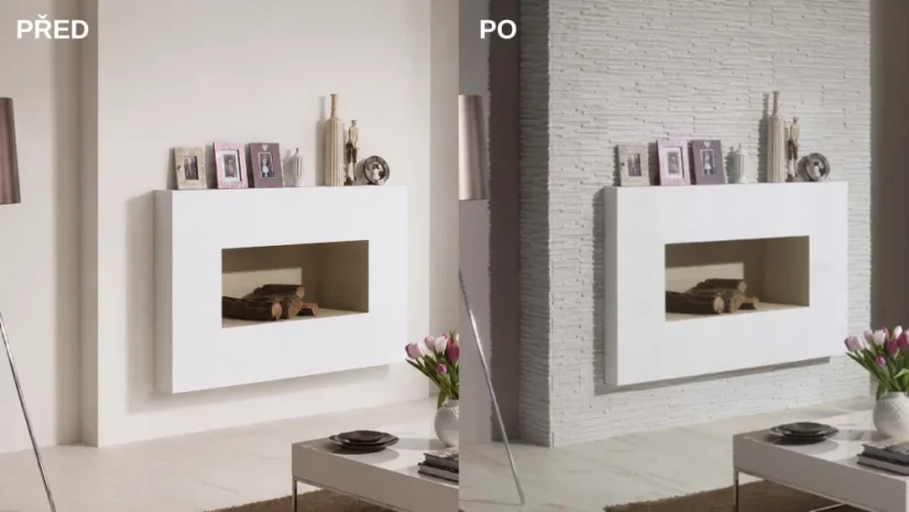 Betonový obklad, Z BETONU, PALERMO 1, bílá, 550 x 142 mm, tloušťka 10-26 mm, 0.62 m2