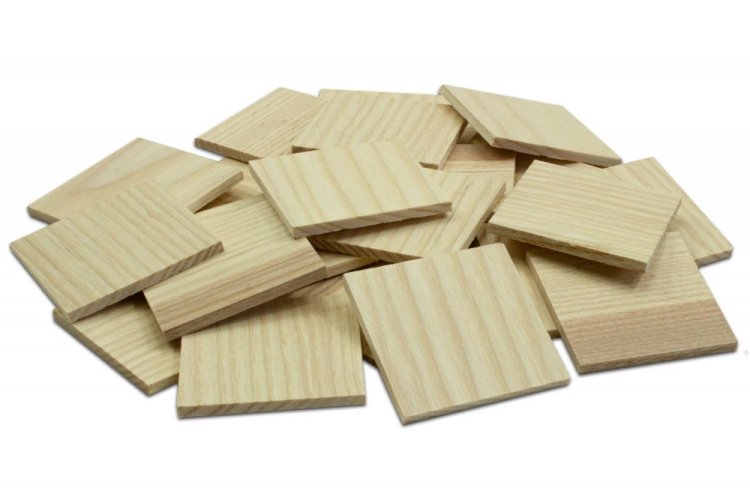 JASAN 50, jednotlivé kusy 50 x 50 mm (0,0025 m²) - dřevěná mozaika 3D - Balenie: 2 mm, Povrchová úprava: Broušený - olejovaný