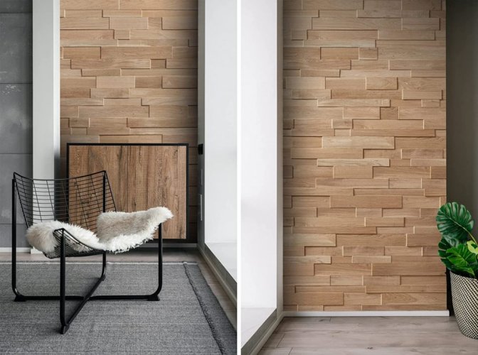 Dřevěné obklady - bytový interiér
