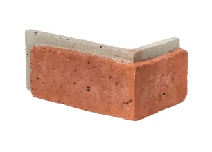 Betónový obklad, ROH, Z BETÓNU, MONSANTO 1, červená, 85 x 160 mm, hrúbka 7-26 mm, 0,80 bm