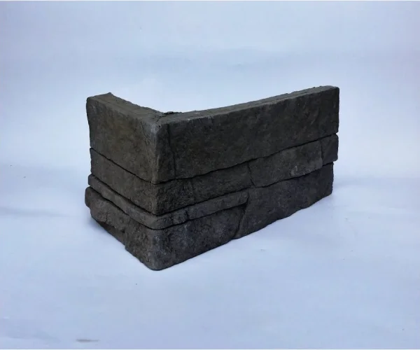 Kamenný obklad, ROH, Z BETÓNU, Merock Taranto, čierna, hrúbka 10 - 28 mm, 1 bm