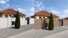 Cihlový obklad, Z BETONU, COUNTRY 668, tmavě hnědá, 205 x 62 mm, tloušťka 14-17 mm, 1 m2