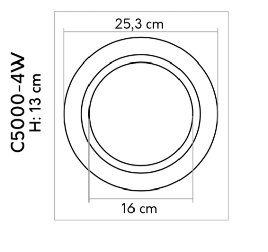 Pata  - 130 x 240 x 240 mm
