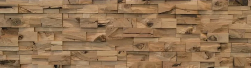 RUSTIK SPLITT WOOD, kombinace šířek, 5 řad, DUB štípaný obklad - balení obsahuje 1 kus panelu (790 x 180 mm)