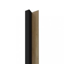 Dřevěná lamela LINEA SLIM 1 - černá / dub