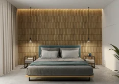 Lamelový panel HAARLEM - DUBOVÁ DYHA, 600 x 300 mm, ČIERNY MDF PANEL