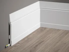 Podlahová lišta – HLADKÁ, tvrdý plast PolyForce (HD Polymer), základní bílý nátěr (přetíratelný), 144 x 15 x 2000 mm Podlahová lišta – HLADKÁ, tvrdý plast PolyForce (HD Polymer), základní bílý nátěr (přetíratelný), 144 x 15 x 2000 mm