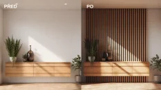 Koncový profil k voděodolnému lamelovému panelu (dvě lamely) - pravý - 2700 x 62 x 20 mm - DUB KLASICKÝ Koncový profil k voděodolnému lamelovému panelu (dvě lamely) - pravý - 2700 x 62 x 20 mm - DUB KLASICKÝ