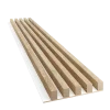 Dřevěné lamely ŠIROKÉ na BÍLÉ desce (MDF), DUBOVÁ DÝHA, 46 x 300 x 2750 mm (0,825 m2)