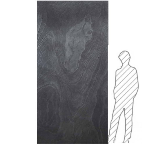 Kamenná dýha - Black Slate, 1220 x 3050 x 3 mm