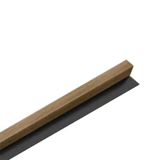 LINEA 1 dřevěná lamela na desce - dub | černá, 2750 x 64 x 40 mm