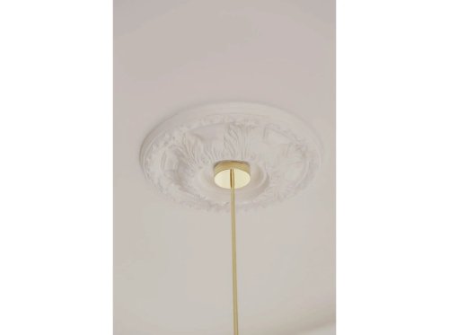 Realizace stropní rozety jako součást zlatého lustru