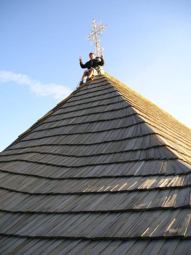 Valašský modřínový šindel délky 50 cm rovný
