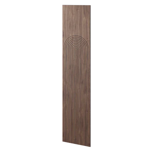 Veľkoformátový lamelový panel KYOTO - DYHA Z AMERICKÉHO ORECHA, 600 x 2750 x 11 mm, ČIERNY MDF PANEL