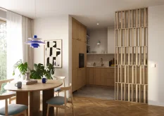 Dělící příčka JAPANDI, 520-2720 x 1800-2750 mm, (MDF), PŘÍRODNÍ DUB