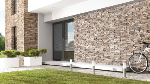 Realizace betonového obkladu GRENADA 1 – Imitace kamene na rodinném domě