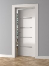 Orámovanie bezrámových dverí – HLADKÉ, tvrdý plast PolyForce (HD Polymér), základný biely náter (pretierateľný), 110 x 15 x 2400 mm