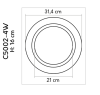 Pata - 160 x 310 x 310 mm