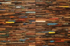 VZORKA- DREVENÁ LODNÁ MOZAIKA - OBKLADOVÝ PANEL - ROZMER VZORKU: 200 x 150 mm