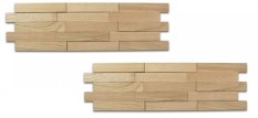 H MINI WOOD, DUB PŘÍRODNÍ, 5 řad, broušené lamely - balení obsahuje 2 kusy panelů (650 x 190 mm)