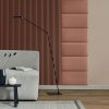 Akustický panel ACOUSTIC LINE - terracote | černá, 2650 x 245 x 22 mm, lamely MDF + FINISH FOLIE, akustický podklad FILC