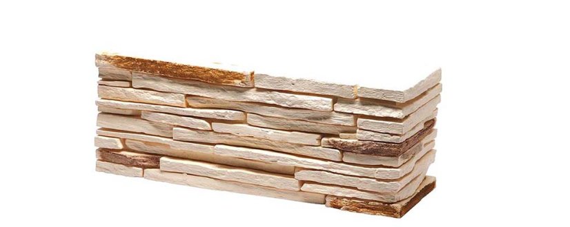 Sádrový obklad, ROH, ZE SÁDRY, VENEZIA 1, světle hnědá, 70 - 140 x 80 - 375 mm, tloušťka 12-28 mm, 0.38 m2