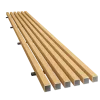 Lamely na fasádu, 6 lamel, MEDOVÝ DUB, 40 x 300 x 3000 mm, barevné varianty nosníku, HLINÍK - Barva: Bílá