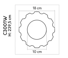 Sloup - 2395 x 180 x 100 mm