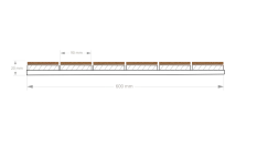 Akustický panel - 600 x 600 mm, DUBOVÁ DÝHA