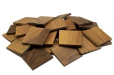 VZOREK - OŘECH 50 (50 x 50 mm) - 4 mm,  Broušený (olejovaný) - rozměr vzorku: 7 ks