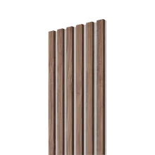 Akustický panel - OŘECH DÝHA, MDF, ŠEDÝ akustický podklad FILC, 300 x 2750 mm