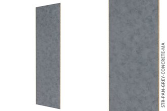 Systémový obkladový panel - TMAVĚ ŠEDÁ, dřevotřísková deska, PVC finish fólie, 12 x 600 x 2800 mm