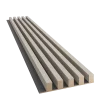 Dřevěné lamely ŠIROKÉ na ČERNÉ desce (MDF), PÍSKOVÁ BÉŽOVÁ, 46 x 300 x 2750 mm (0,825 m2)